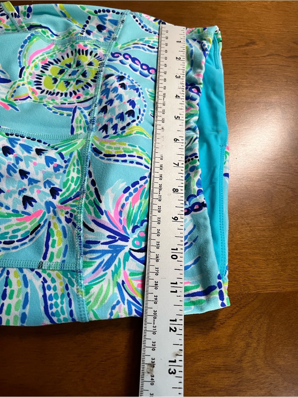 Lilly Pulitzer High-Rise Weekender Midi Leggings Bermuda Blue Turtle Season XS - Picture 7 of 11